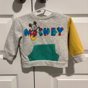 Disney Mickey Mouse Kids Sweatshirt - Gray, Yellow, and Green